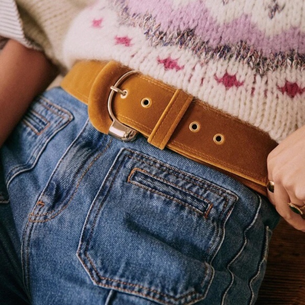 Sezane Ochre Oma Belt.90CM
